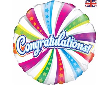 18IN CONGRATS SWIRL FOIL