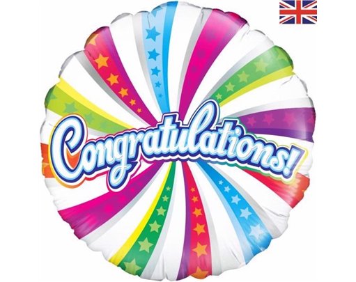 18IN CONGRATS SWIRL FOIL