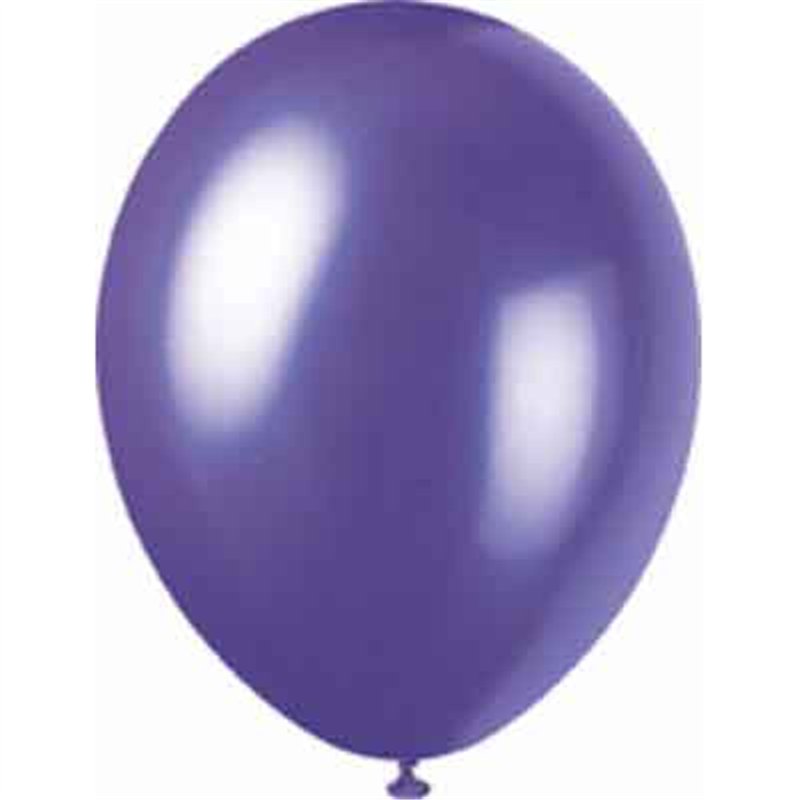 (8) 12IN ELECTRIC PURPLE PEARLISED BALLOONS