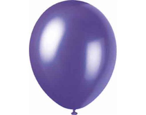 (8) 12IN ELECTRIC PURPLE PEARLISED BALLOONS