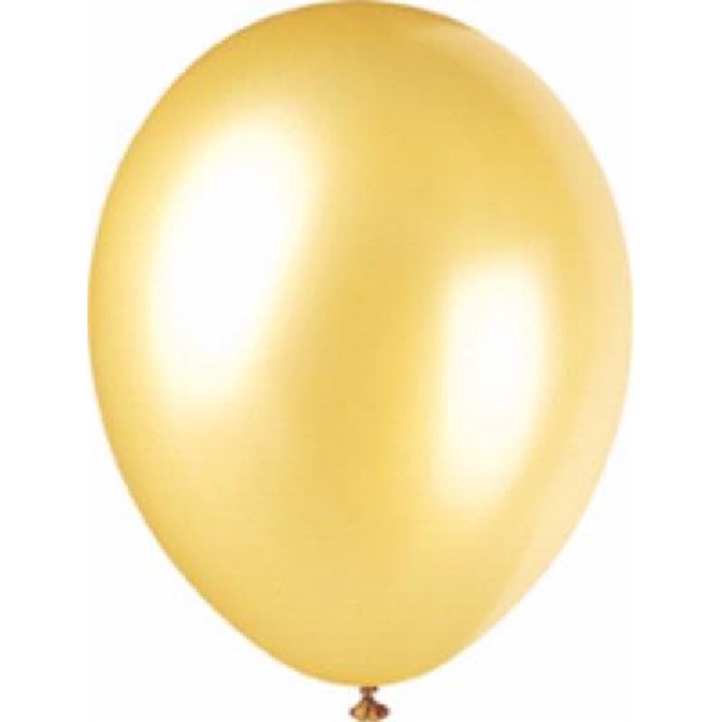 (8) 12IN GOLD CHAMPAGNE PEARLISED BALLOONS