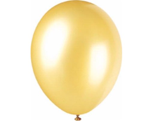 (8) 12IN GOLD CHAMPAGNE PEARLISED BALLOONS