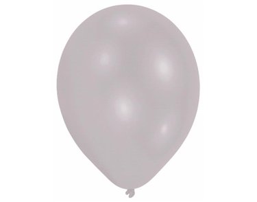 (10) 22CM MET SILVER BALLOONS  6S