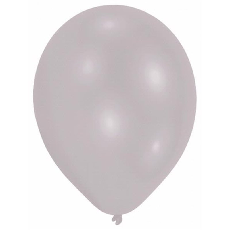 (10) 22CM MET SILVER BALLOONS  6S