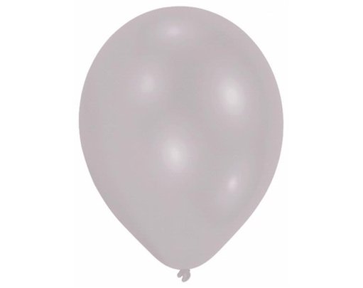 (10) 22CM MET SILVER BALLOONS  6S