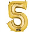GOLD NO. 5 SUPERSHAPE FOIL BALLOON