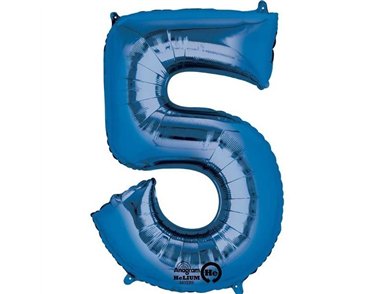 BLUE NO. 5 SUPERSHAPE FOIL BALLOON