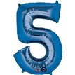 BLUE NO. 5 SUPERSHAPE FOIL BALLOON