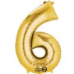 GOLD NO. 6 SUPERSHAPE FOIL BALLOON