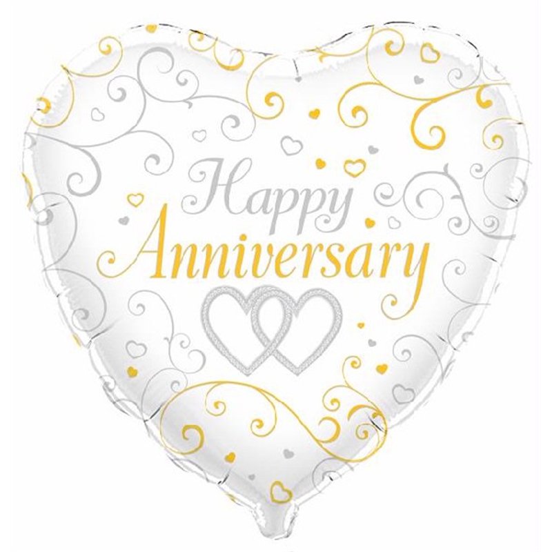 18IN HAPPY ANNIVERSARY FOIL