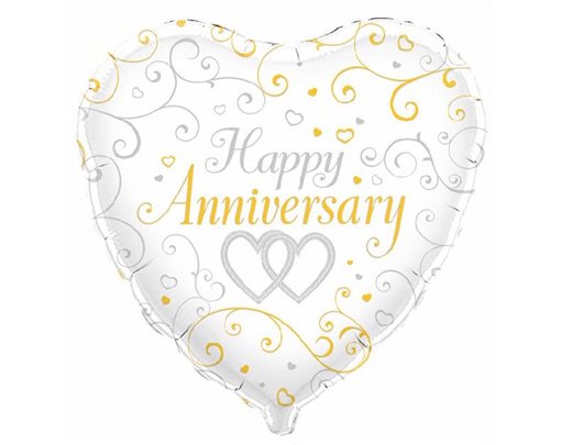 18IN HAPPY ANNIVERSARY FOIL