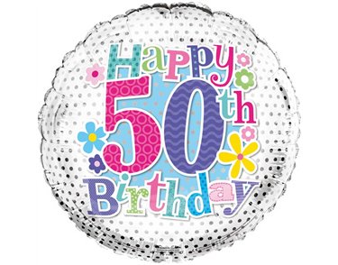 18IN 50TH B/DAY FOIL BALLOON
