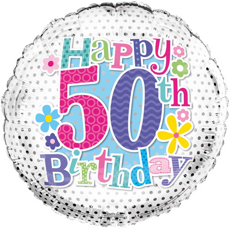 18IN 50TH B/DAY FOIL BALLOON