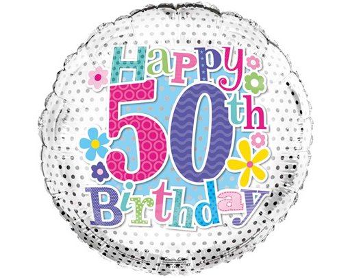 18IN 50TH B/DAY FOIL BALLOON