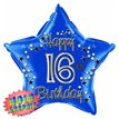 22IN 16TH BLUE FOIL BALLOON