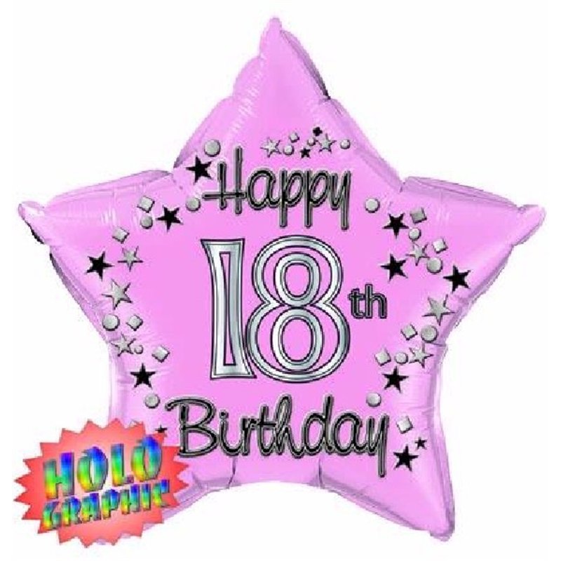 22IN 18TH PINK FOIL BALLOON