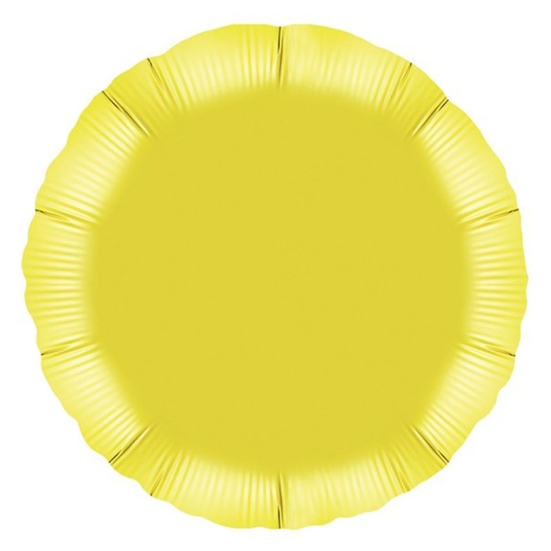 18IN YELLOW ROUND FOIL BALLOON