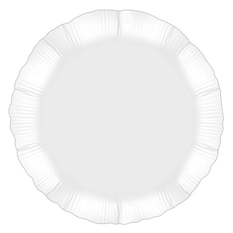 18IN WHITE ROUND FOIL BALLOON