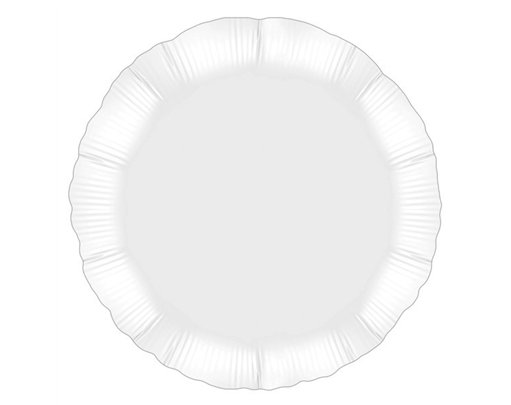 18IN WHITE ROUND FOIL BALLOON