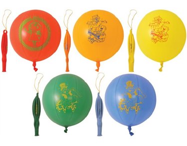 (5) PRINTED PUNCH BALLOONS