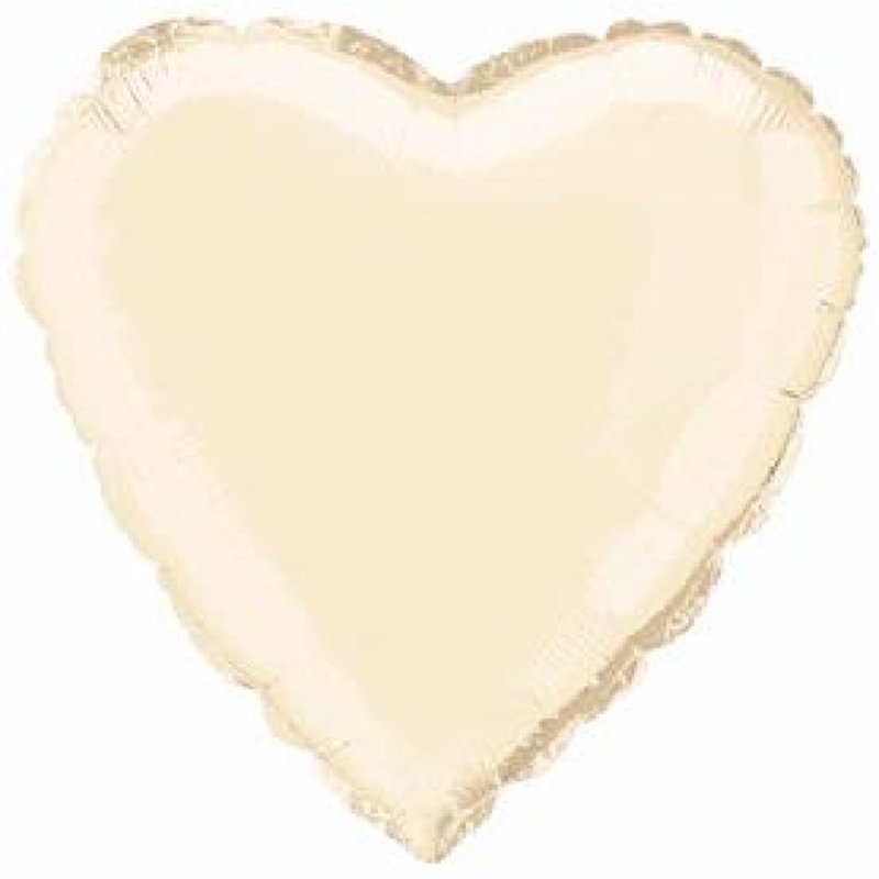 IVORY HEART 18IN FOIL BALLOON