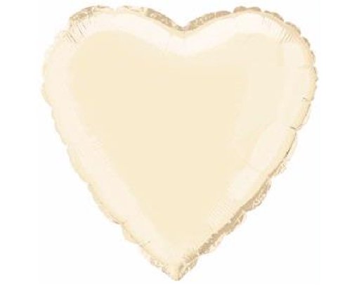 IVORY HEART 18IN FOIL BALLOON