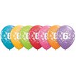 (25) 11IN ASST TROPICAL 6TH BIRTHDAY QUALATEX