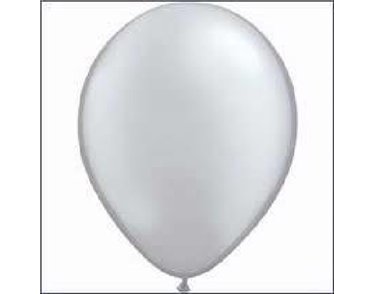 100PK 5in METALLIC SILVER QUALATEX