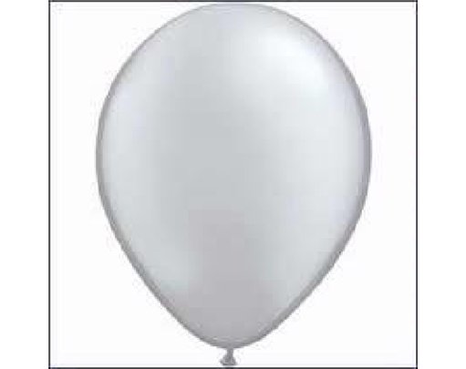 100PK 5in METALLIC SILVER QUALATEX