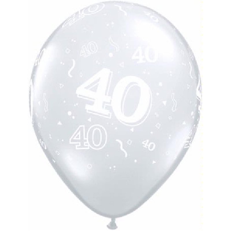 (50) NO.40 11IN DIAMOND CLEAR QUALATEX