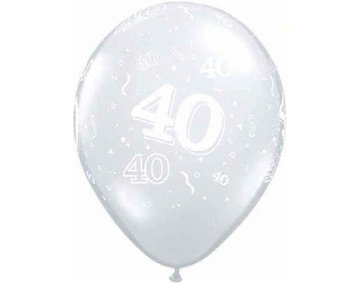 (50) NO.40 11IN DIAMOND CLEAR QUALATEX