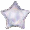 SILVER HOLOGRAPHIC STAR 19IN FOIL