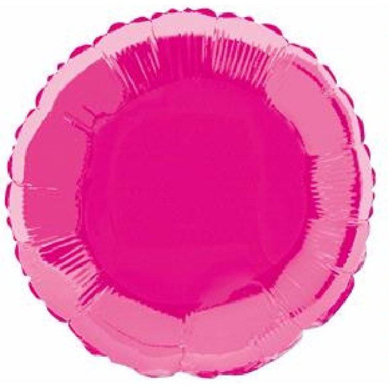 HOT PINK ROUND 18IN FOIL BALLOON