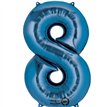 BLUE NO. 8 SUPERSHAPE FOIL BALLOON