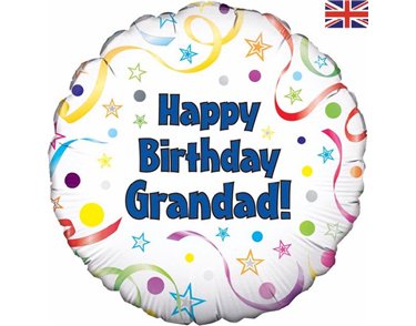 18IN HAPPY B/DAY GRANDAD FOIL