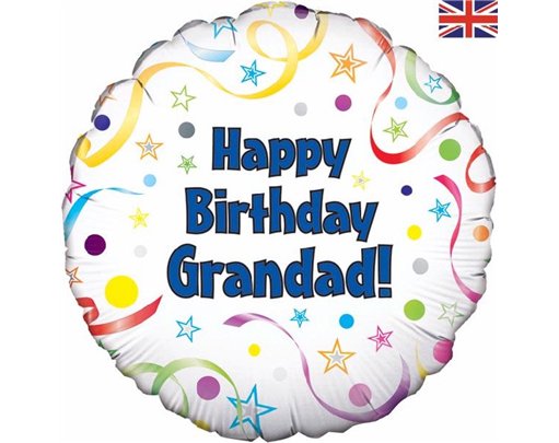 18IN HAPPY B/DAY GRANDAD FOIL