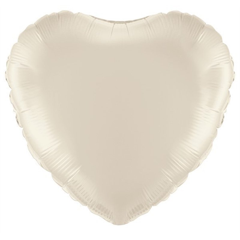 18IN IVORY HEART FOIL BALLOON