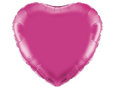18IN FUCHSIA HEART FOIL BALLOON