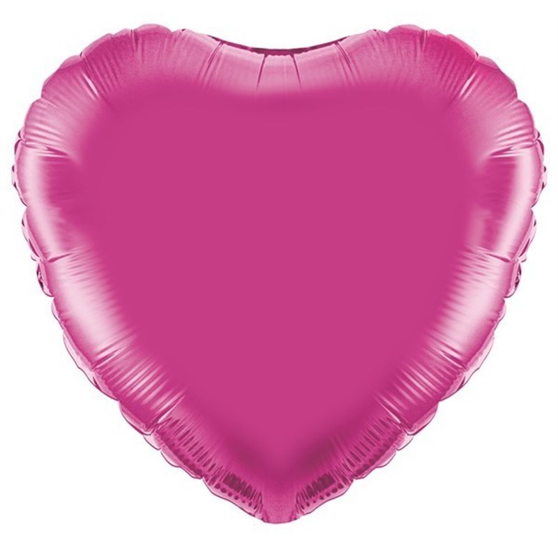 18IN FUCHSIA HEART FOIL BALLOON