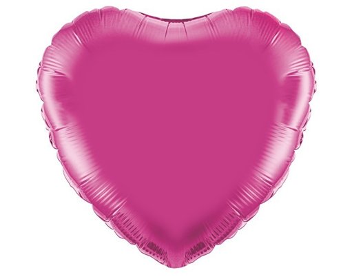 18IN FUCHSIA HEART FOIL BALLOON
