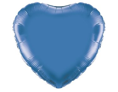 18IN BLUE HEART FOIL BALLOON