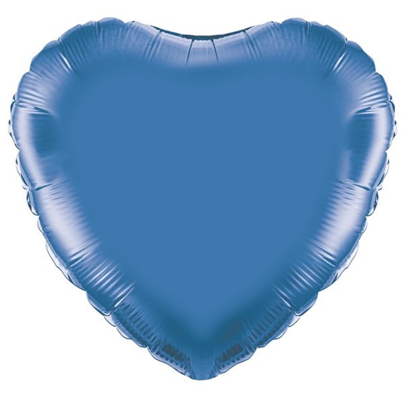 18IN BLUE HEART FOIL BALLOON