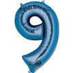 BLUE NUMBER 9 SUPERSHAPE FOIL BALLOON