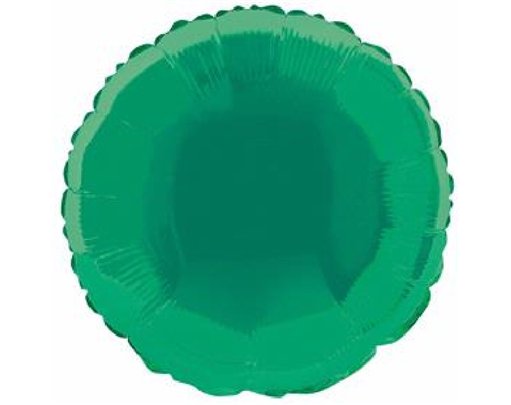 GREEN ROUND 18IN FOIL BALLOON