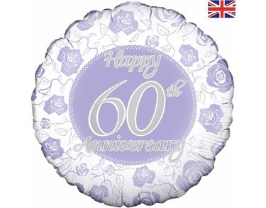 18IN HAPPY 60TH ANNIVERSARY FOIL