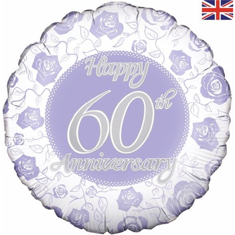 18IN HAPPY 60TH ANNIVERSARY FOIL