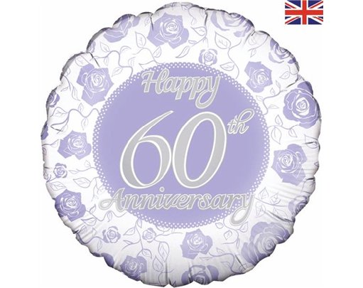 18IN HAPPY 60TH ANNIVERSARY FOIL