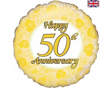 18IN HAPPY 50TH ANNIVERSARY FOIL