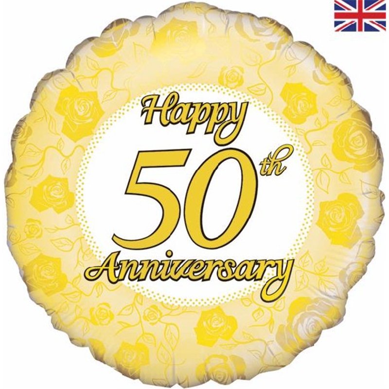 18IN HAPPY 50TH ANNIVERSARY FOIL