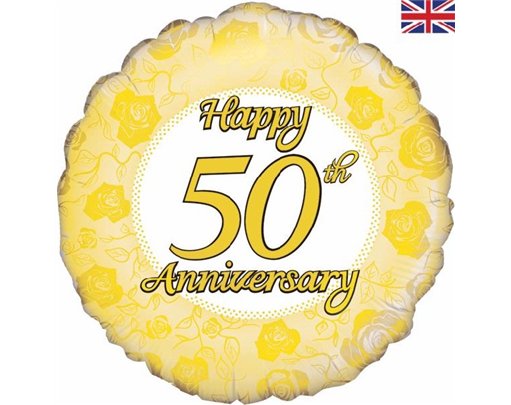 18IN HAPPY 50TH ANNIVERSARY FOIL